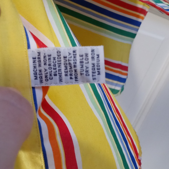 🌞VTG Ralph Lauren🌞 - Yellow/Multi Stripe L/S Button Down - Picture 8 of 11